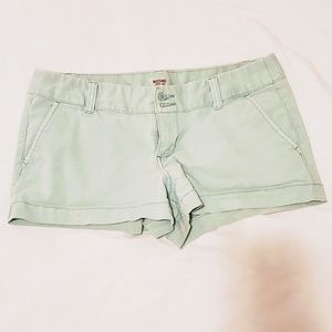 Mossimo mint green shorts, Size 7